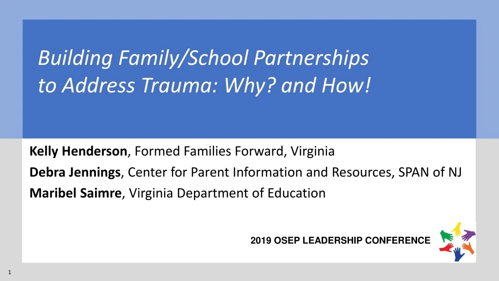 building family school partnerships to address trauma why and how