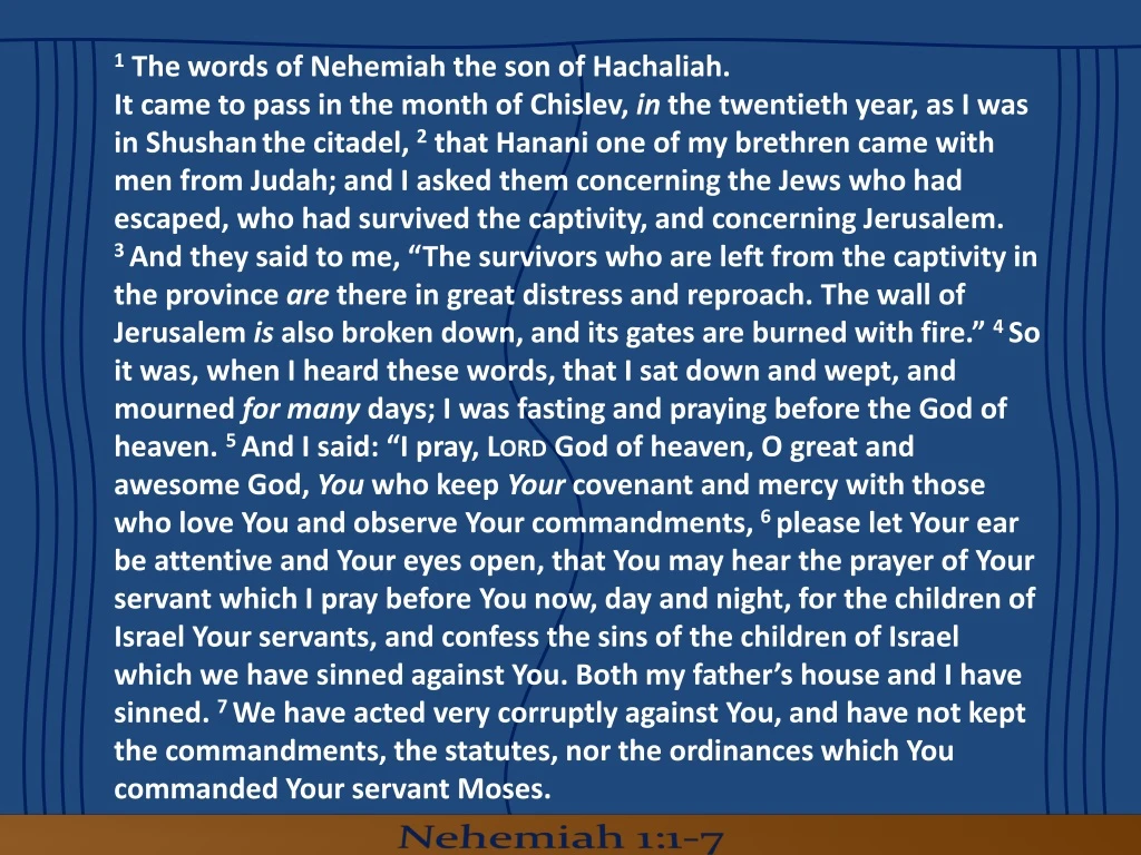 1 the words of nehemiah the son of hachaliah
