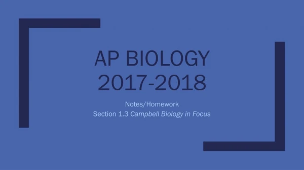 Ap biology 2017-2018