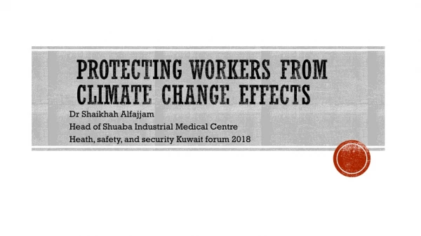 Protecting workers from climate change effects