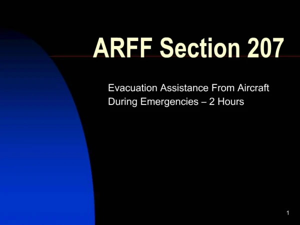 ARFF Section 207