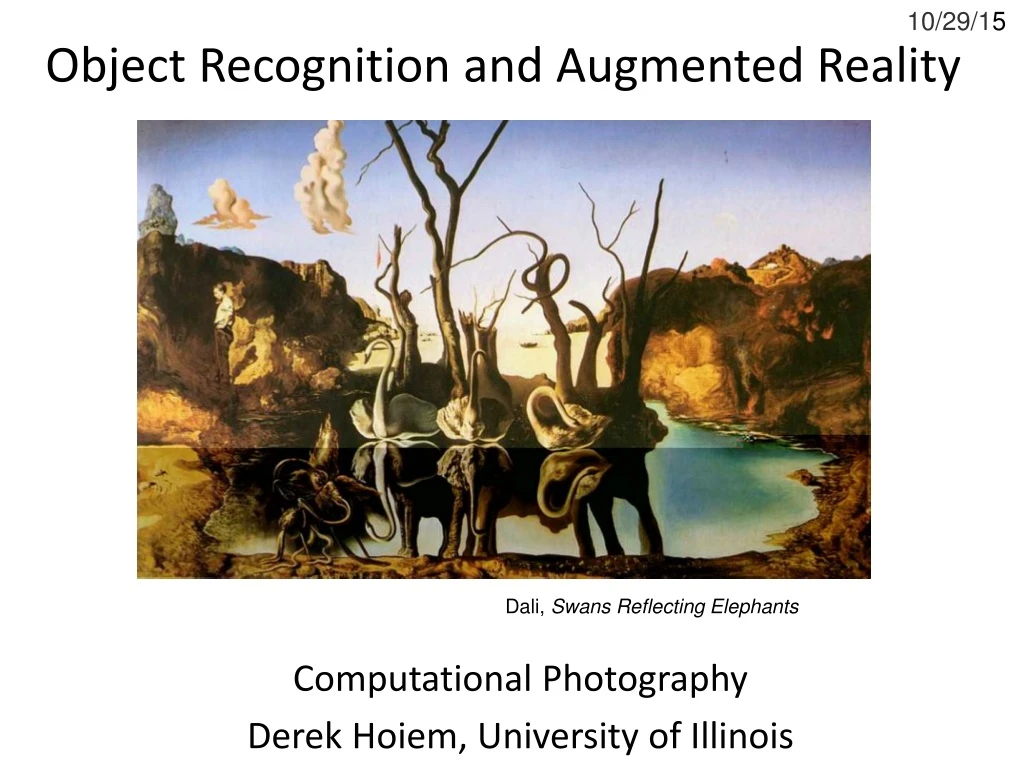 object recognition and augmented reality