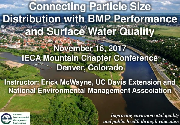 Connecting Particle Size Distribution with BMP Performance and Surface Water Quality