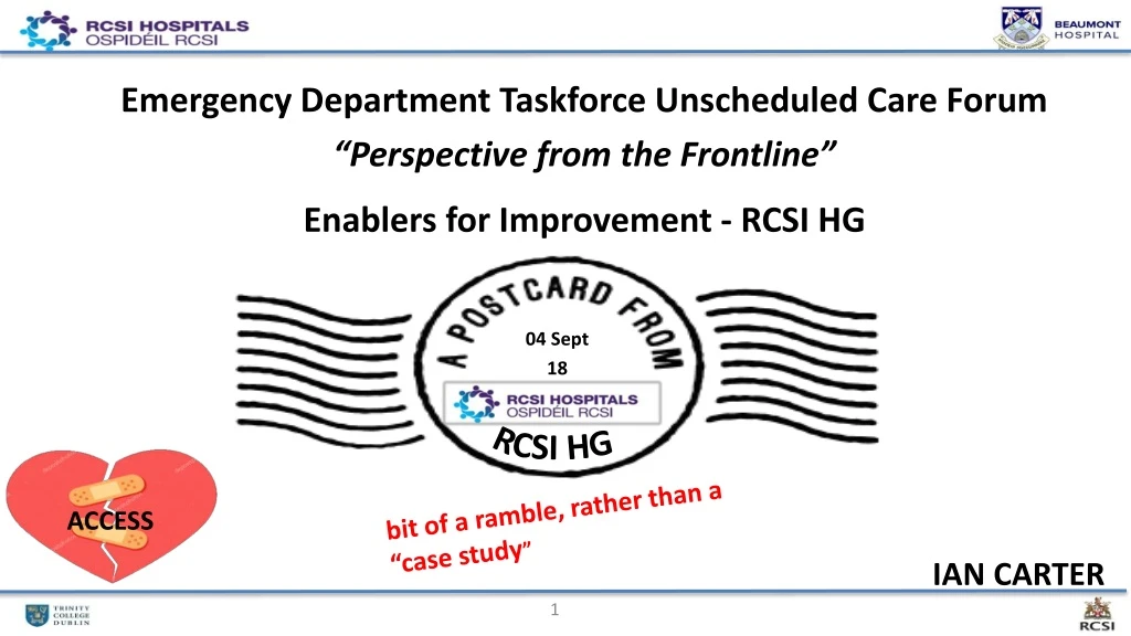 emergency department taskforce unscheduled care