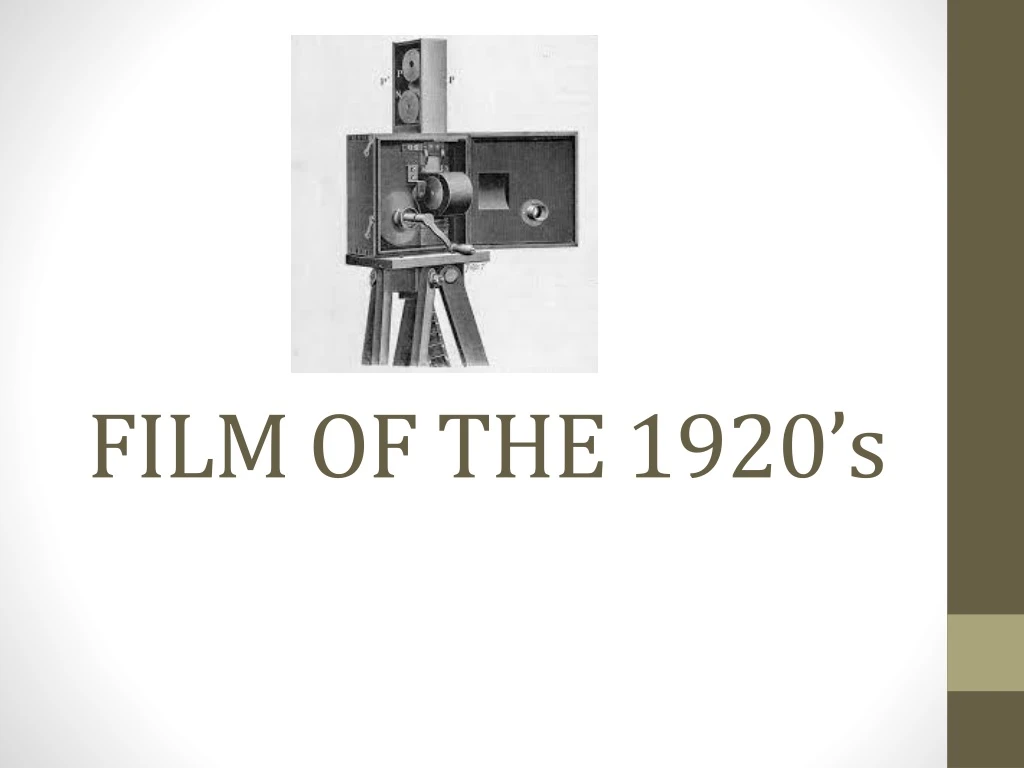 film of the 1920 s