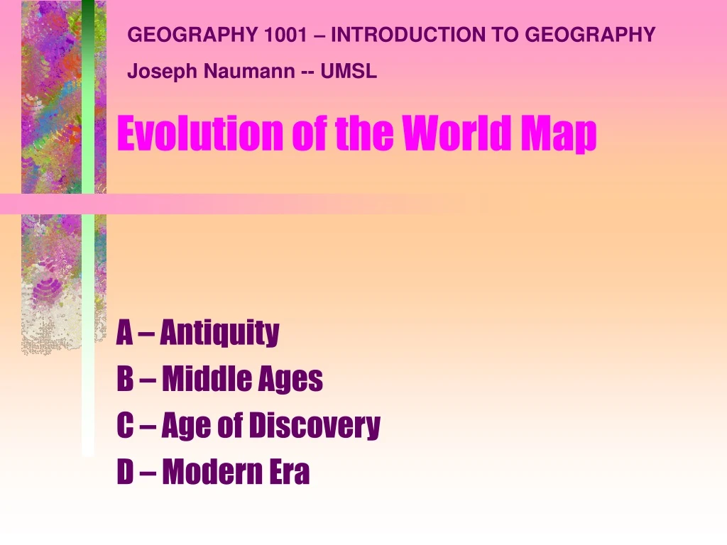 evolution of the world map