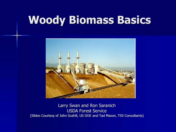 Woody Biomass Basics
