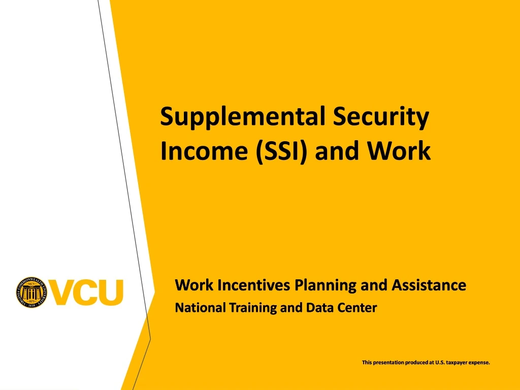 supplemental security income ssi and work