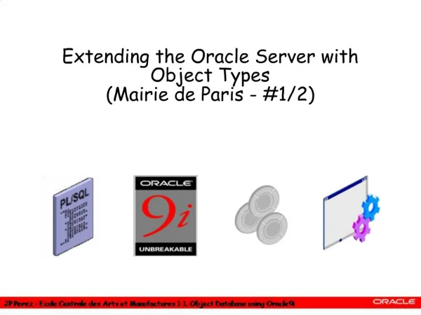 Extending the Oracle Server with Object Types Mairie de Paris - 1