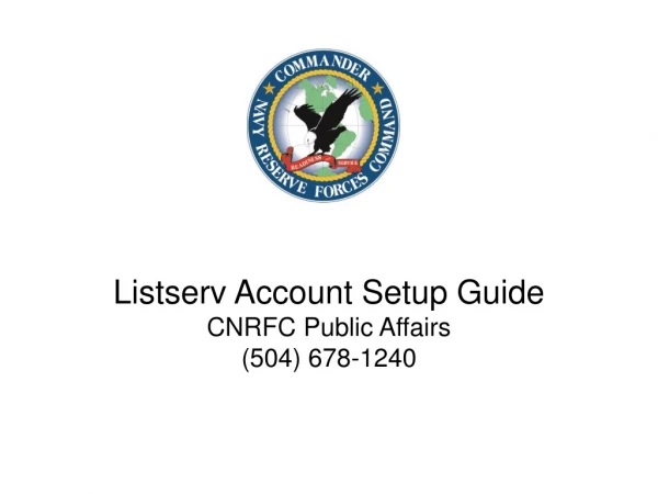 Listserv Account Setup Guide