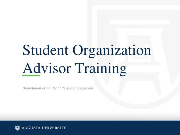 Student Organization Advisor Training