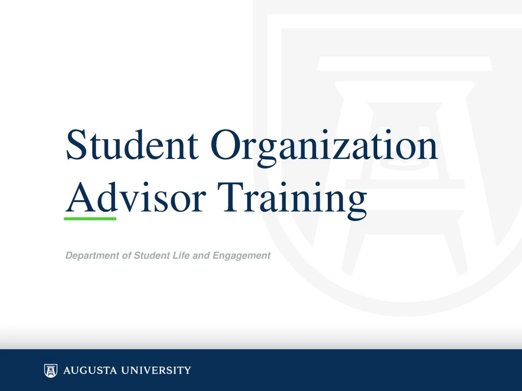 student organization advisor training