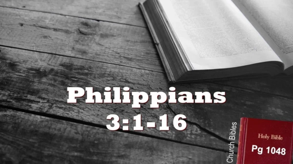 Philippians 3:1-16