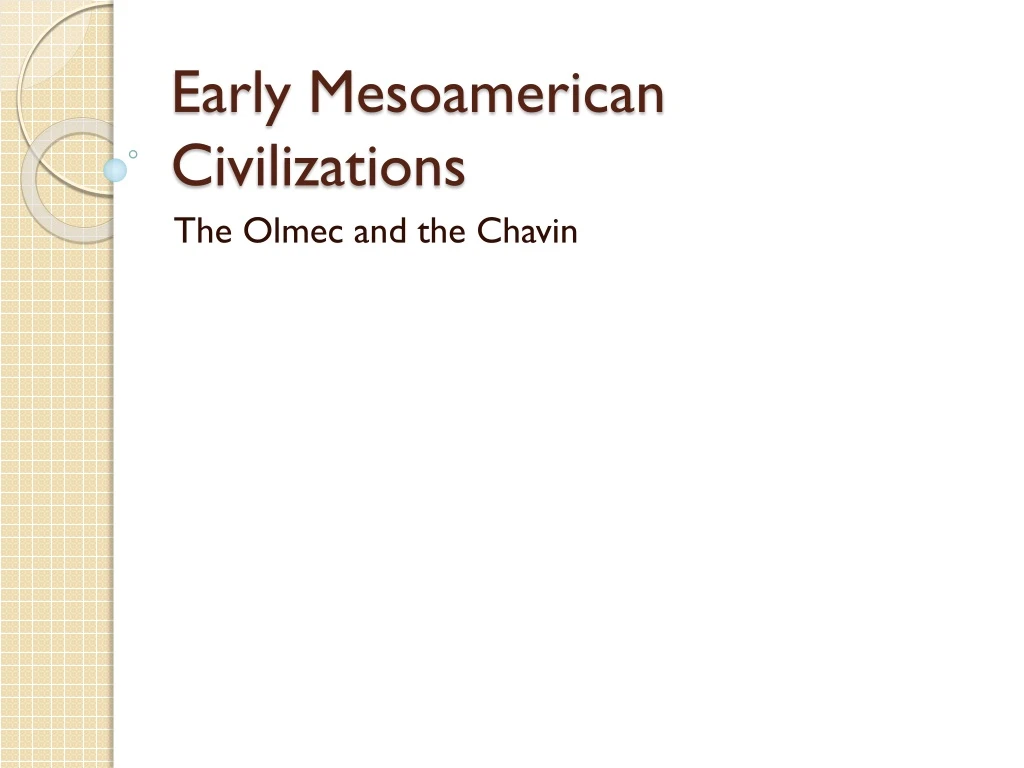 early mesoamerican civilizations