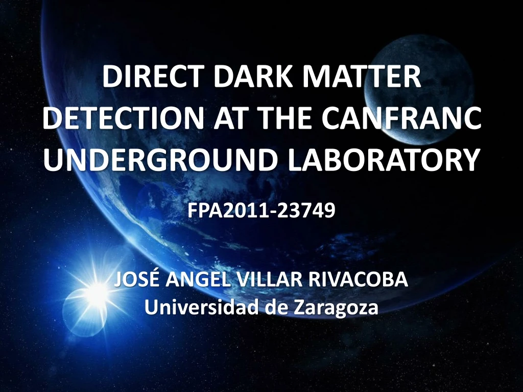 direct dark matter detection at the canfranc