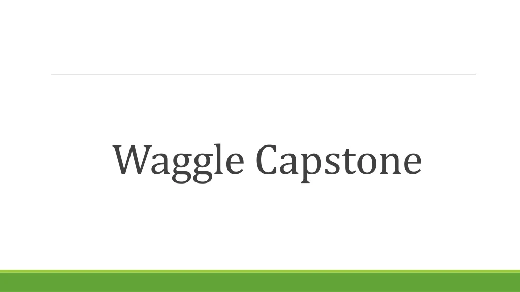 waggle capstone