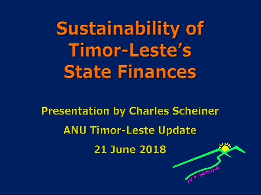 sustainability of timor leste s state finances