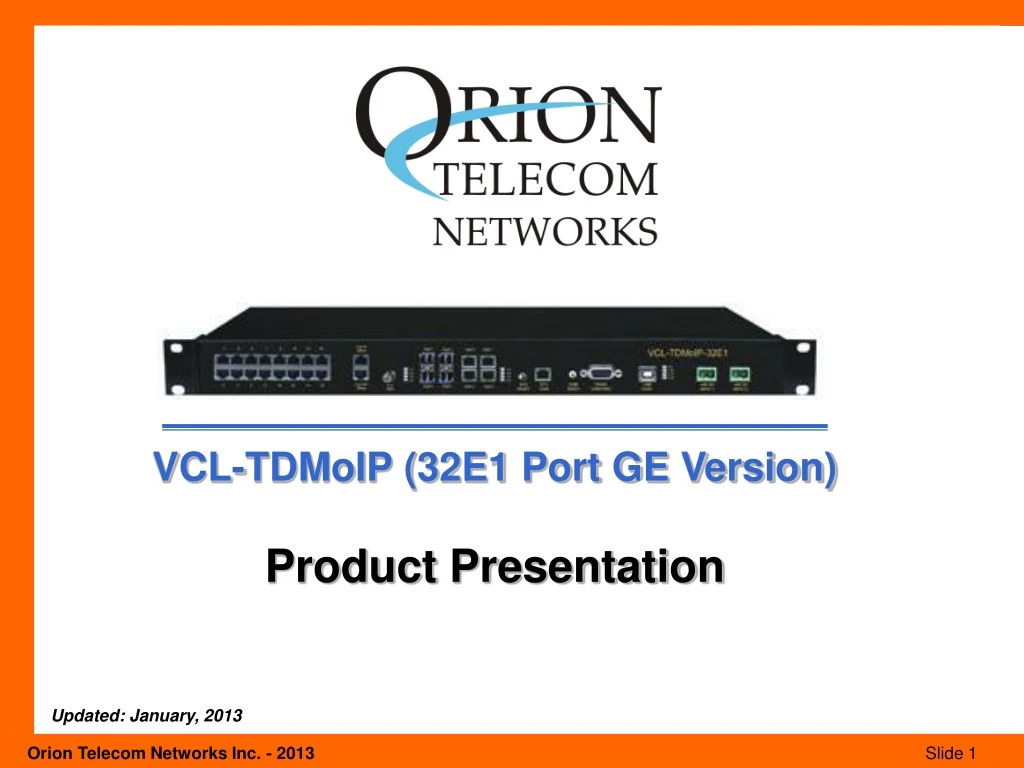 vcl tdmoip 32e1 port ge version product