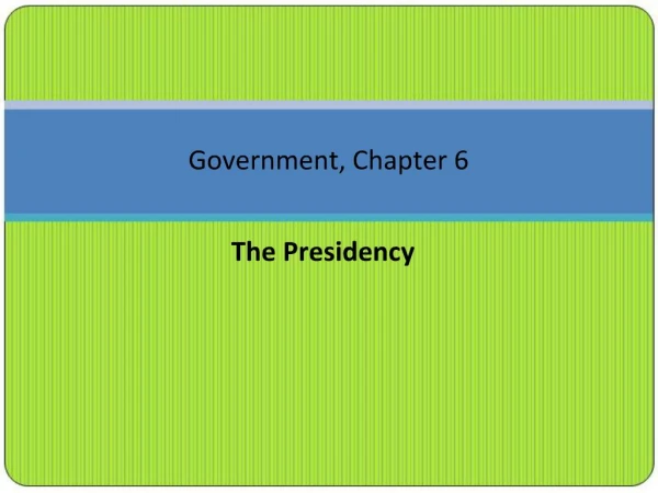 Government, Chapter 6