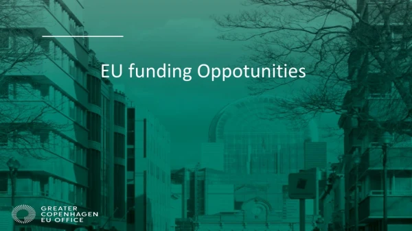 EU funding Oppotunities