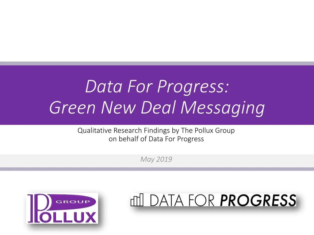 data for progress green new deal messaging