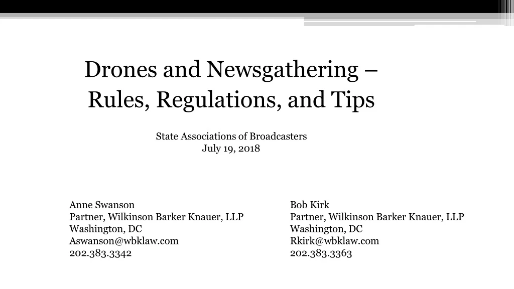 drones and newsgathering rules regulations