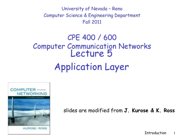 Lecture 5 Application Layer