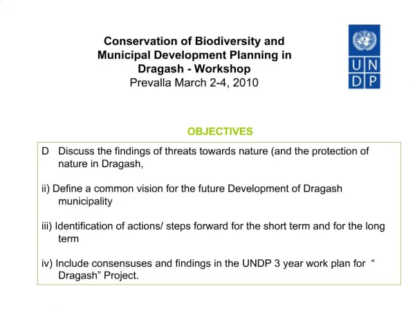 Conservation of Biodiversity and Municipal Development Planning