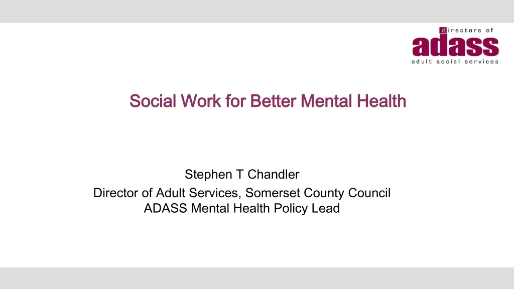 social work for better mental health