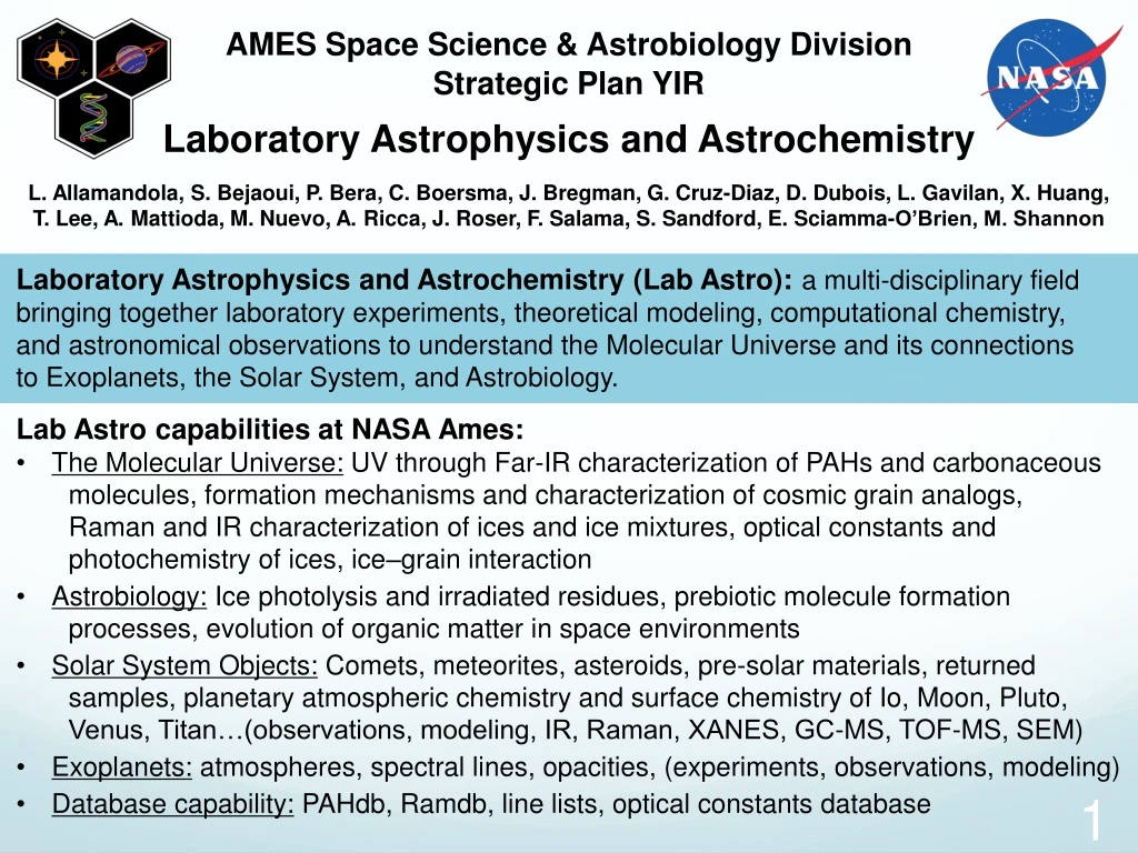ames space science astrobiology division