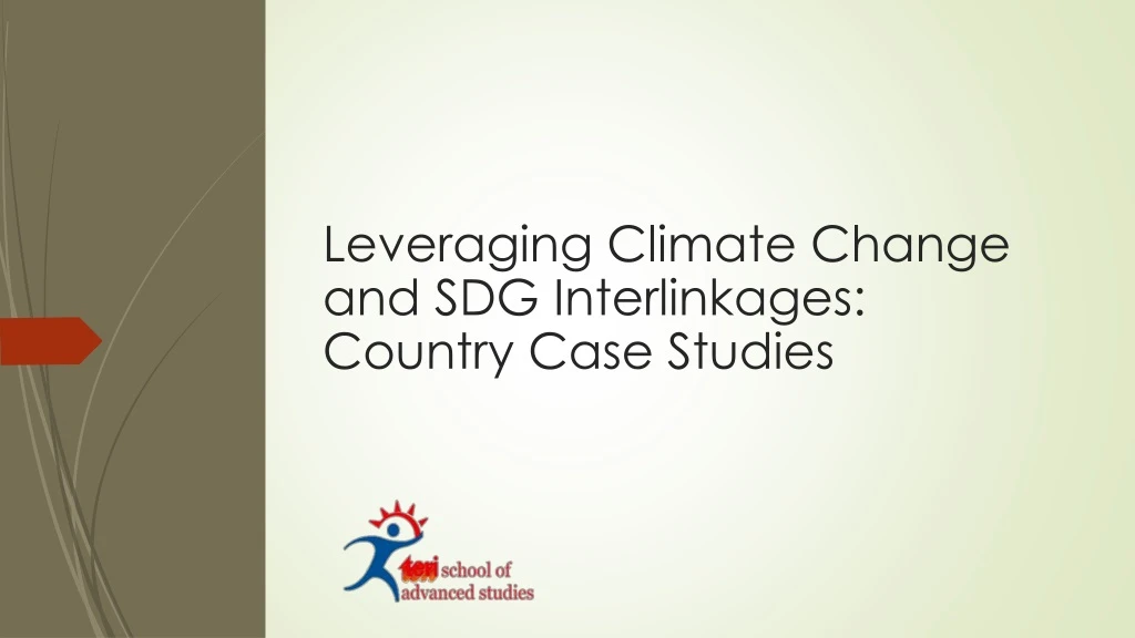leveraging climate change and sdg interlinkages country case studies