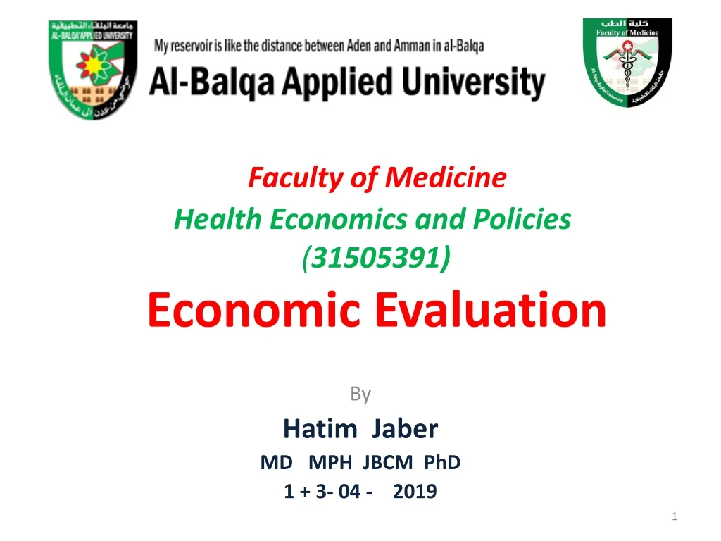 faculty of medicine health economics and policies 31505391 economic evaluation