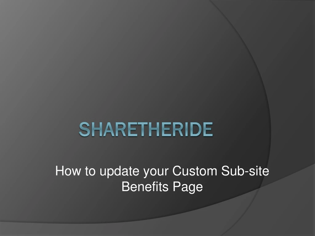 how to update your custom sub site benefits page
