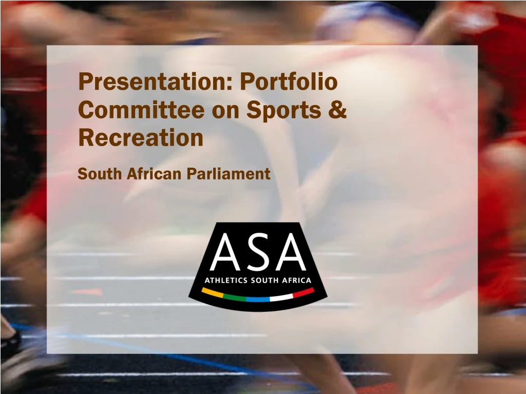 presentation portfolio committee on sports recreation