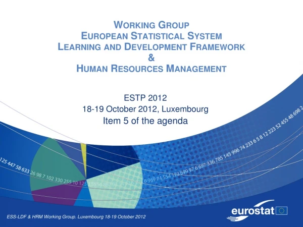 ESTP 2012 18-19 October 2012, Luxembourg Item 5 of the agenda