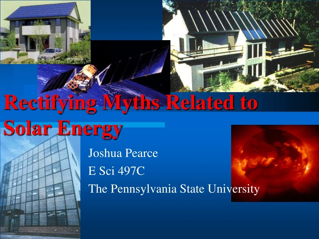 rectifying myths related to solar energy