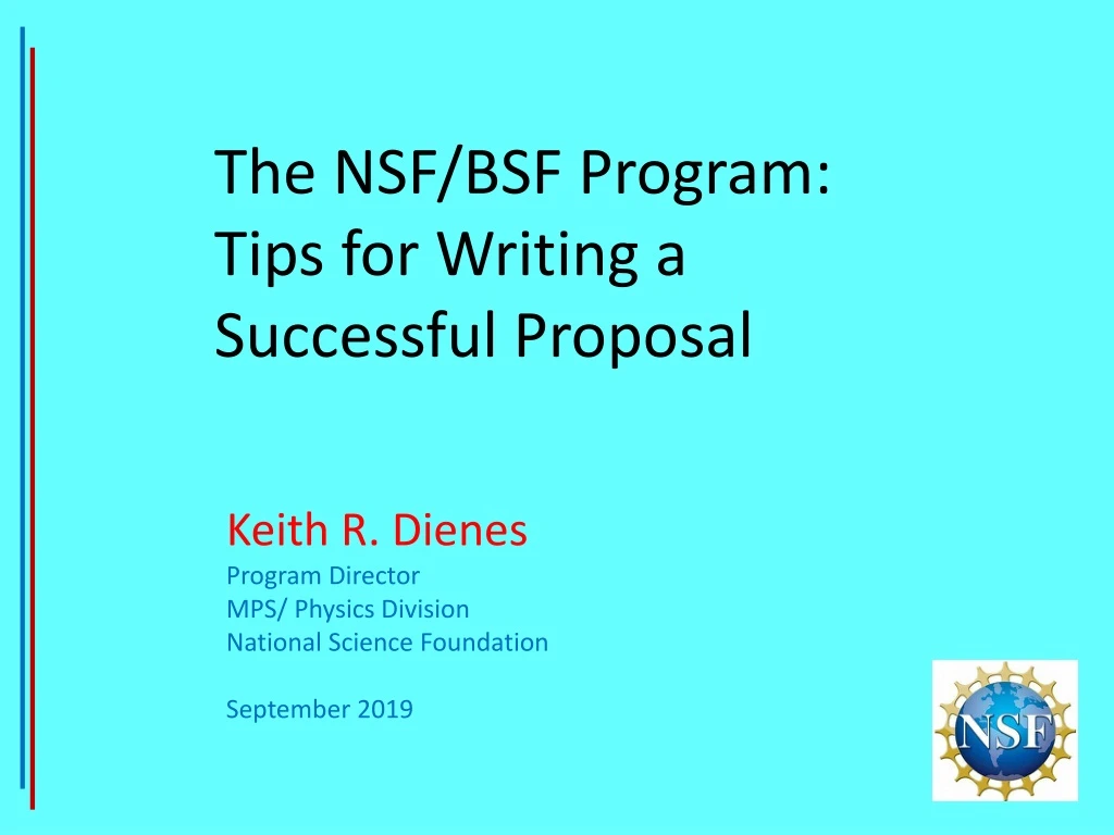 the nsf bsf program tips for writing a successful