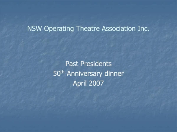 NSW Operating Theatre Association Inc.