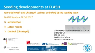 Seeding developments at FLASH - slide 1