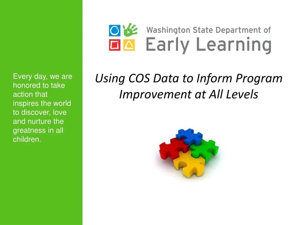 using cos data to inform program improvement