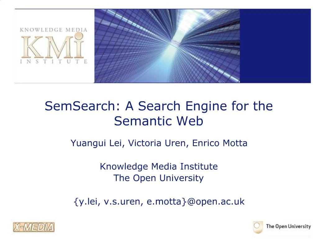 PPT - SemSearch: A Search Engine for the Semantic Web PowerPoint ...