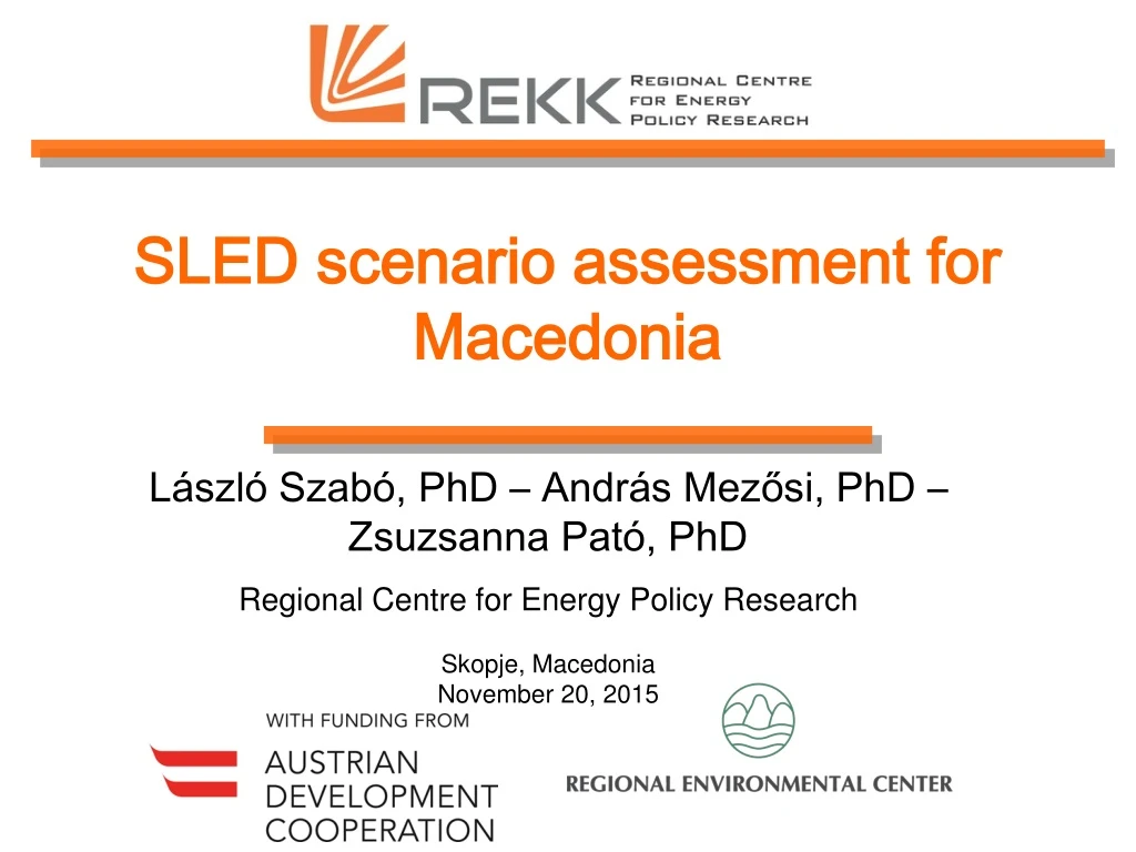 sled scenario assessment for macedonia