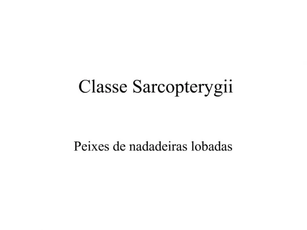 Classe Sarcopterygii