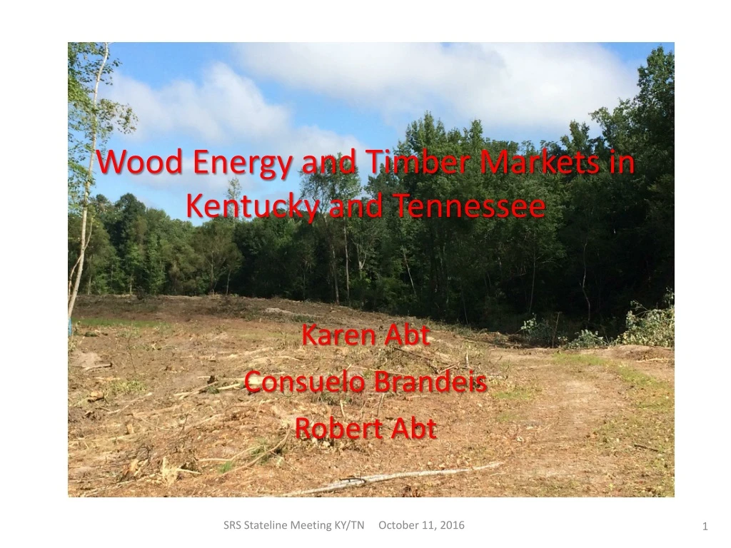 wood energy and timber markets in kentucky