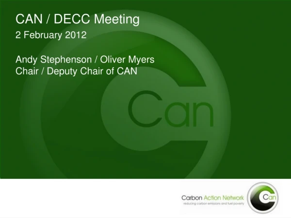 CAN / DECC Meeting 2 February 2012