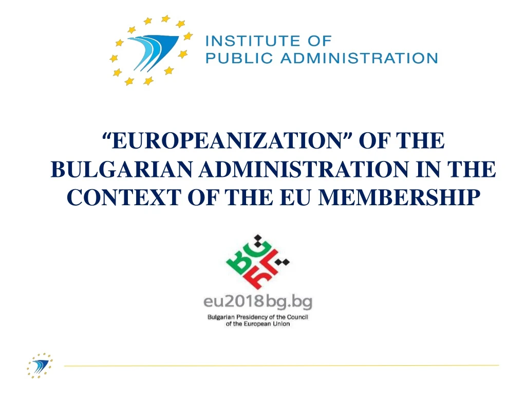 europeanization of the bulgarian administration