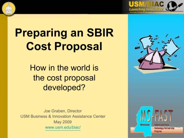 Preparing an SBIR Cost Proposal