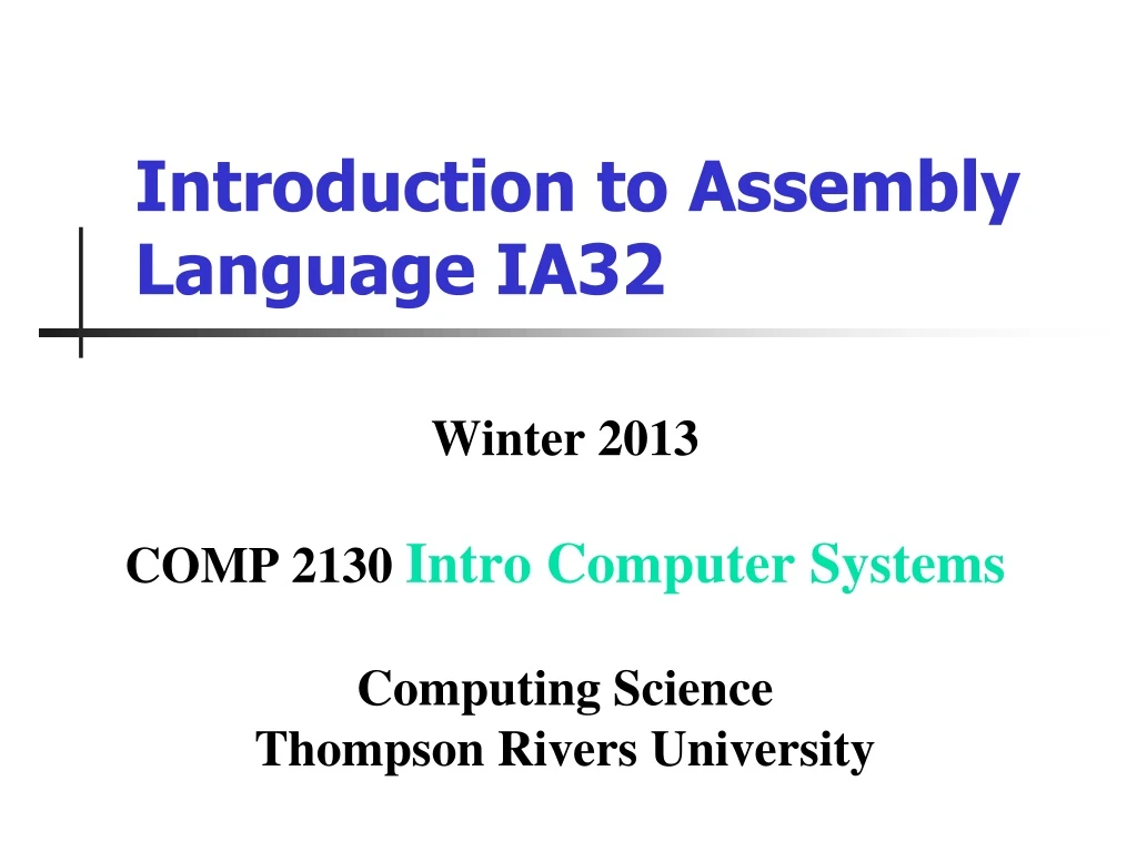 introduction to assembly language ia32