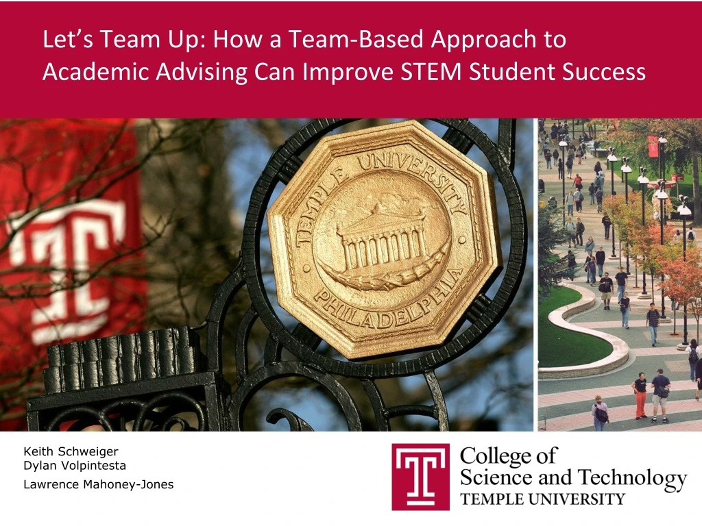 let s team up how a team based approach to academic advising can improve stem student success