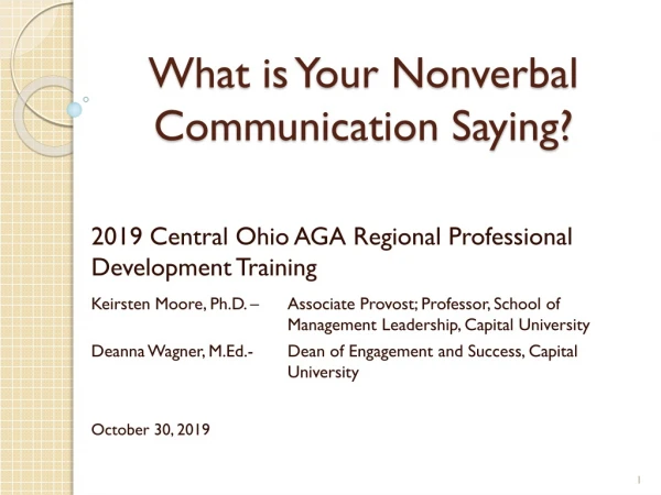 What is Your Nonverbal Communication Saying?